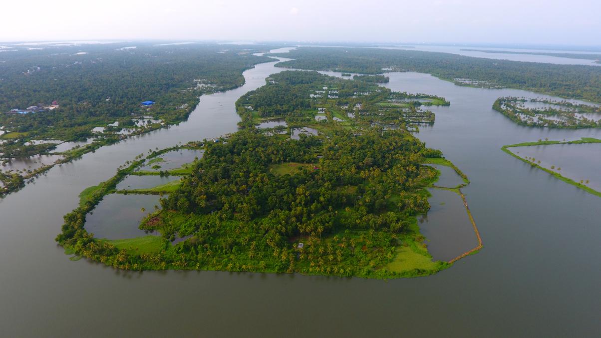 Bird's eye view of Kakkathuruth