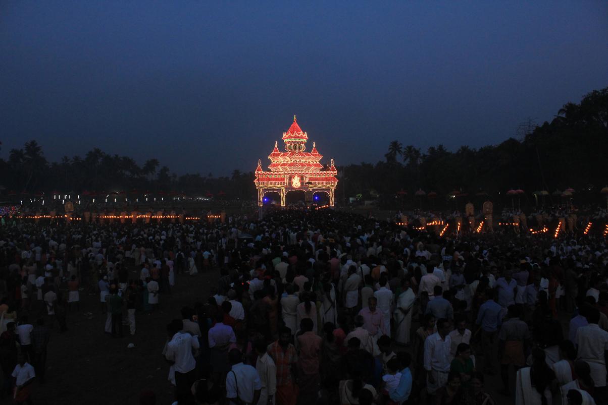 Evening view of Arattupuzha Pooram