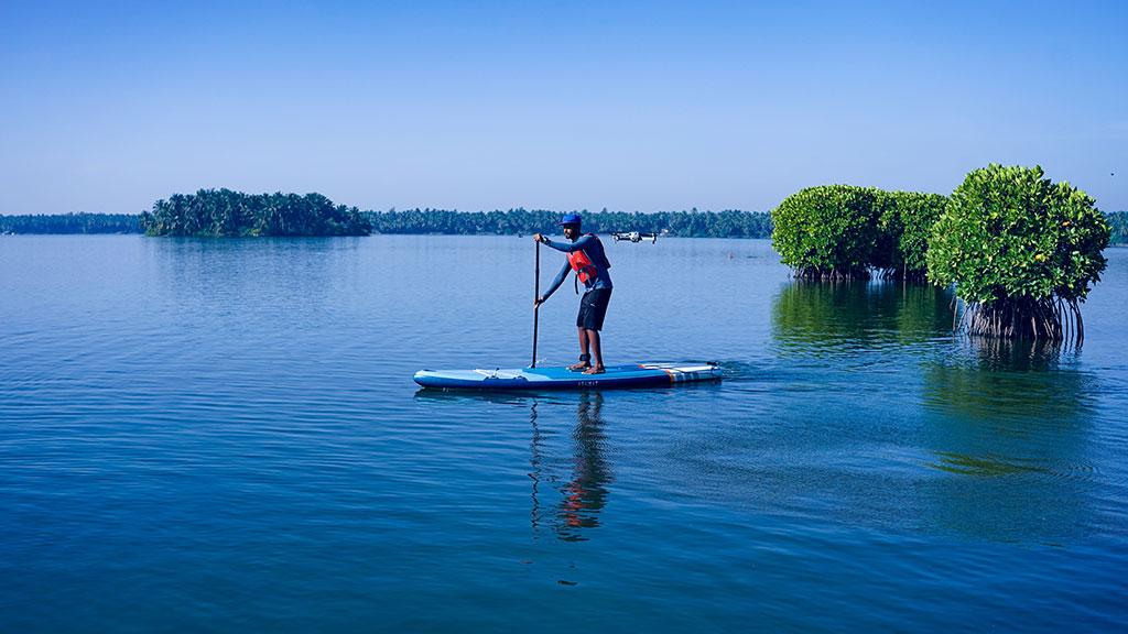 Standup Paddling in Kavvayi Backwaters