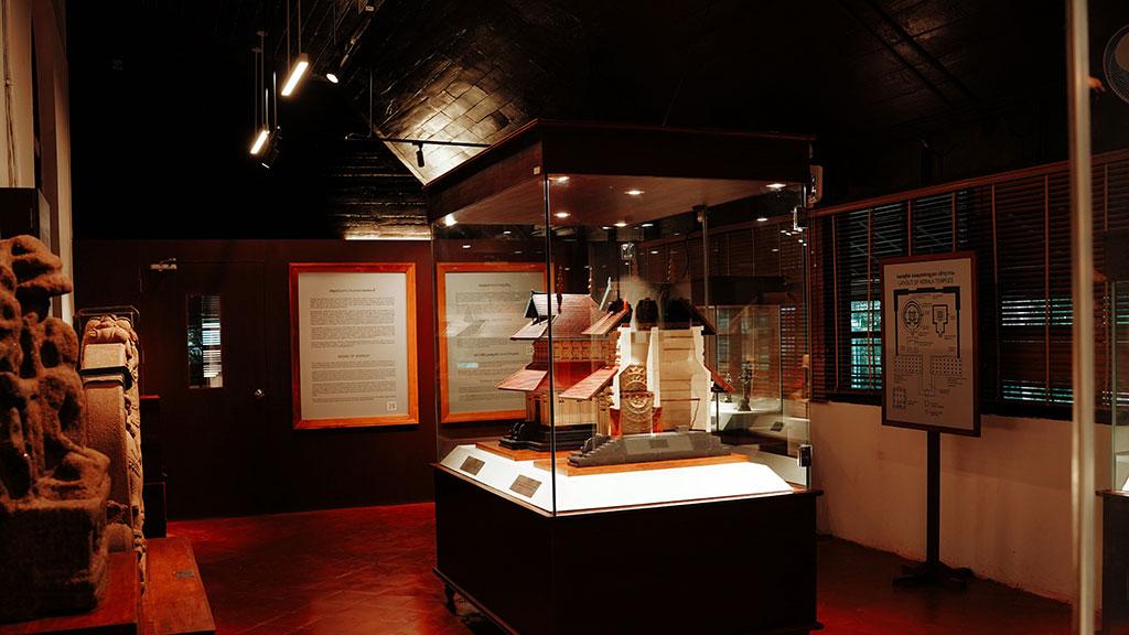 The inside view of Pazhassiraja Archaeological Museum