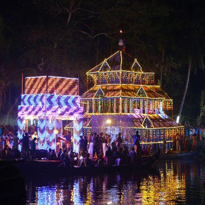  Illuminated replica of temple