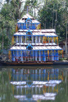 Replica of Temple built in a country boat 