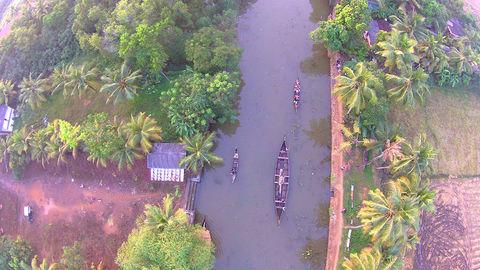 Bird's eye view of Ashtamudi