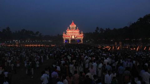 Evening view of Arattupuzha Pooram