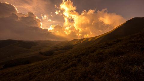 Evening view of Munnar